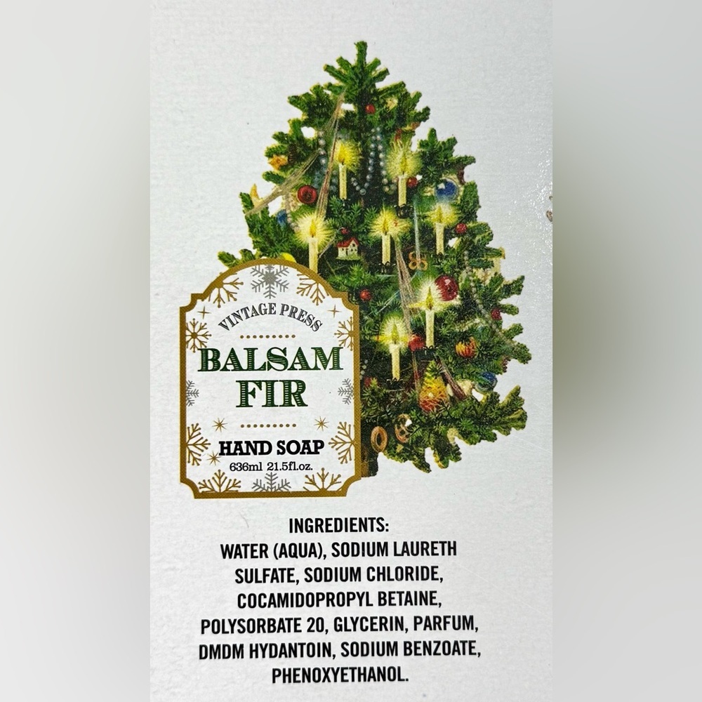 Vintage Press Balsam Fir Hand Soap Christmas Holiday Winter New - Picture 5 of 6